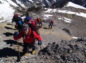 Aconcagua Ameghino Valley Upper Guanacos Traverse with porters