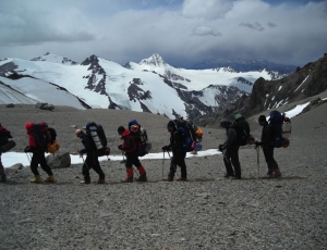Aconcagua Polish Glacier via Ameghino Valley with traverse Full Itinerary